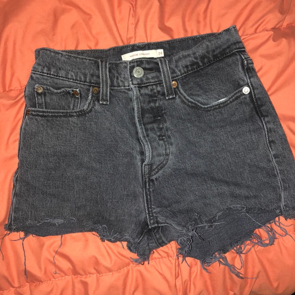 Black Denim/Jean Levi Shorts